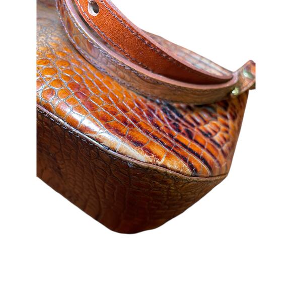 Brahmin Crocodile Embossed Daria Ombre Y2K Baguette Shoulder Bag - Picture 10 of 13